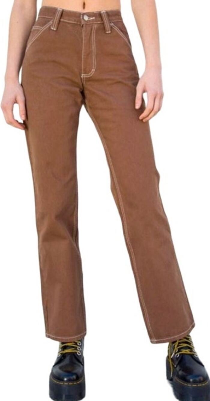 Brandy Melville J. Galt Crispina Carpenter Jeans High Straight Brown S 27x33